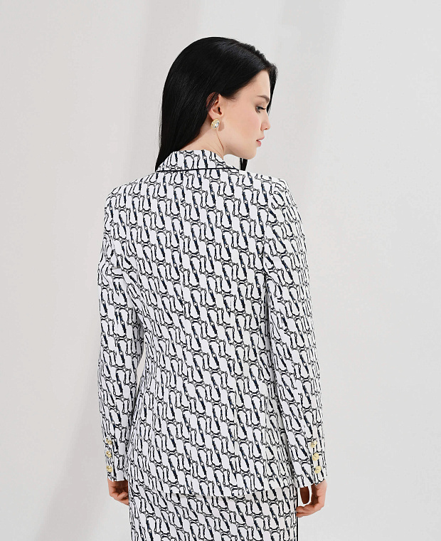 Приталенный пиджак с английским воротником Цвет Белый Изображение 2