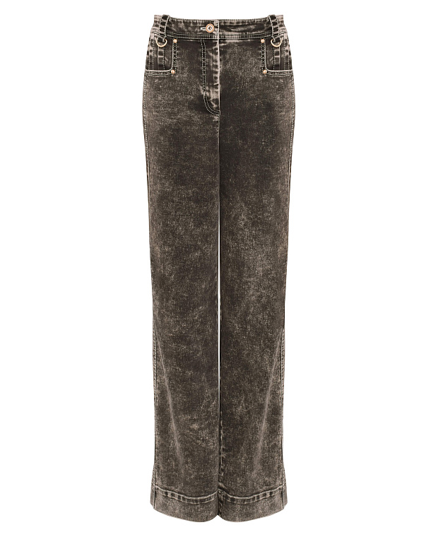 Джинсы с вареным эффектом Цвет Серый