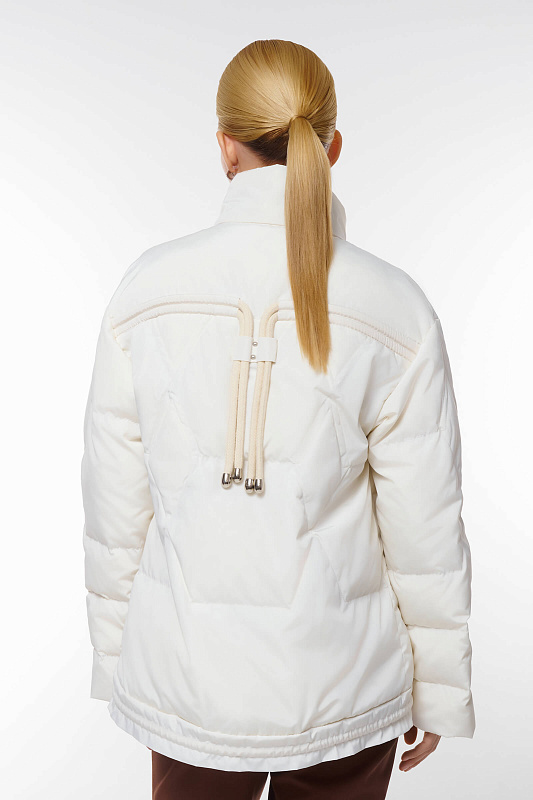 Стеганная куртка на кулиске Цвет Бежевый Изображение 2