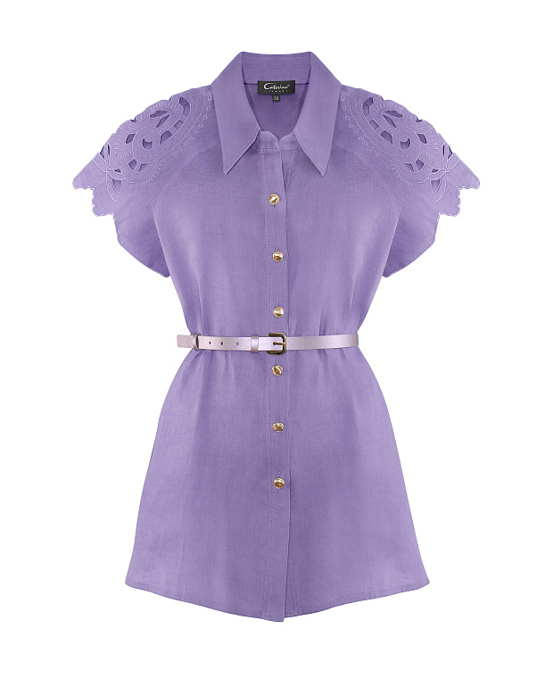 Рубашка с перфорацией Цвет Фиолетовый
