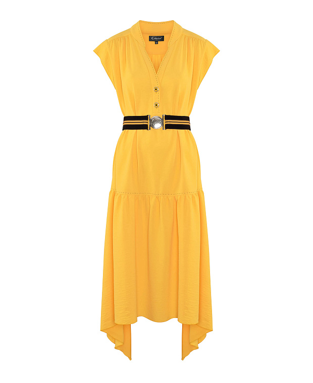 Платье с асимметричным низом Цвет Желтый