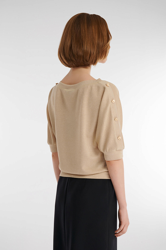 Джемпер с люрексом Цвет Бежевый Изображение 2