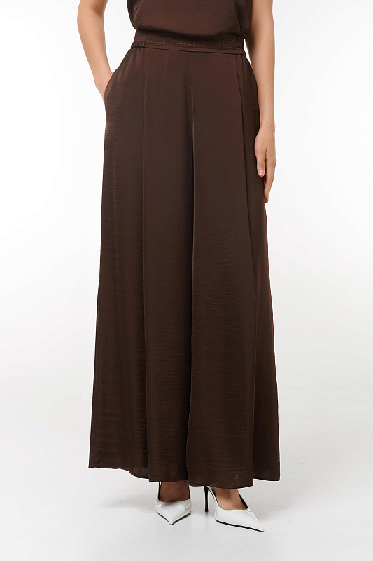 Широкие брюки Цвет Коричневый