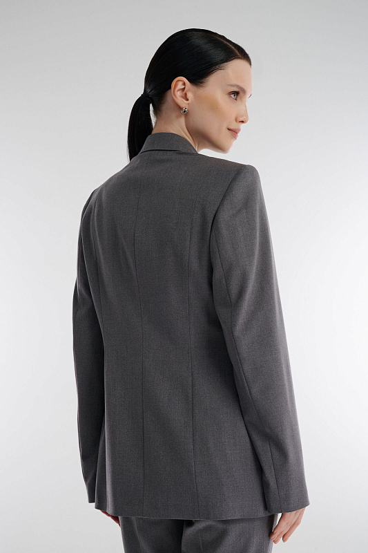 Пиджак с цветочной вышивкой Цвет Серый Изображение 2